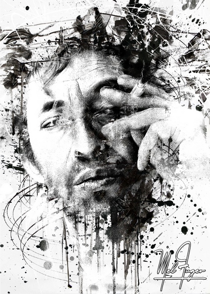 Author: Mel FUGER
Copyright: © Mel FUGER. All Rights Reserved. Gainsbourg Pop Ink B&W